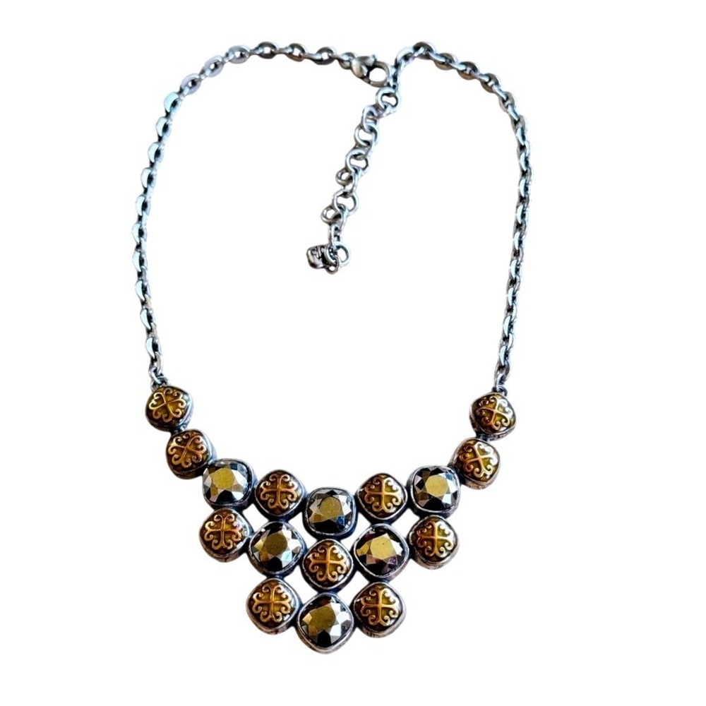 Brighton The Duchess Collar Necklace Silver Plated Swarovski Crystal Jeweled